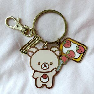 Basic Vol. 2 Korilakkuma - Dangling Toast Enamel Keychain